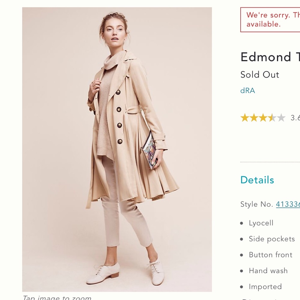 Anthropologie trench